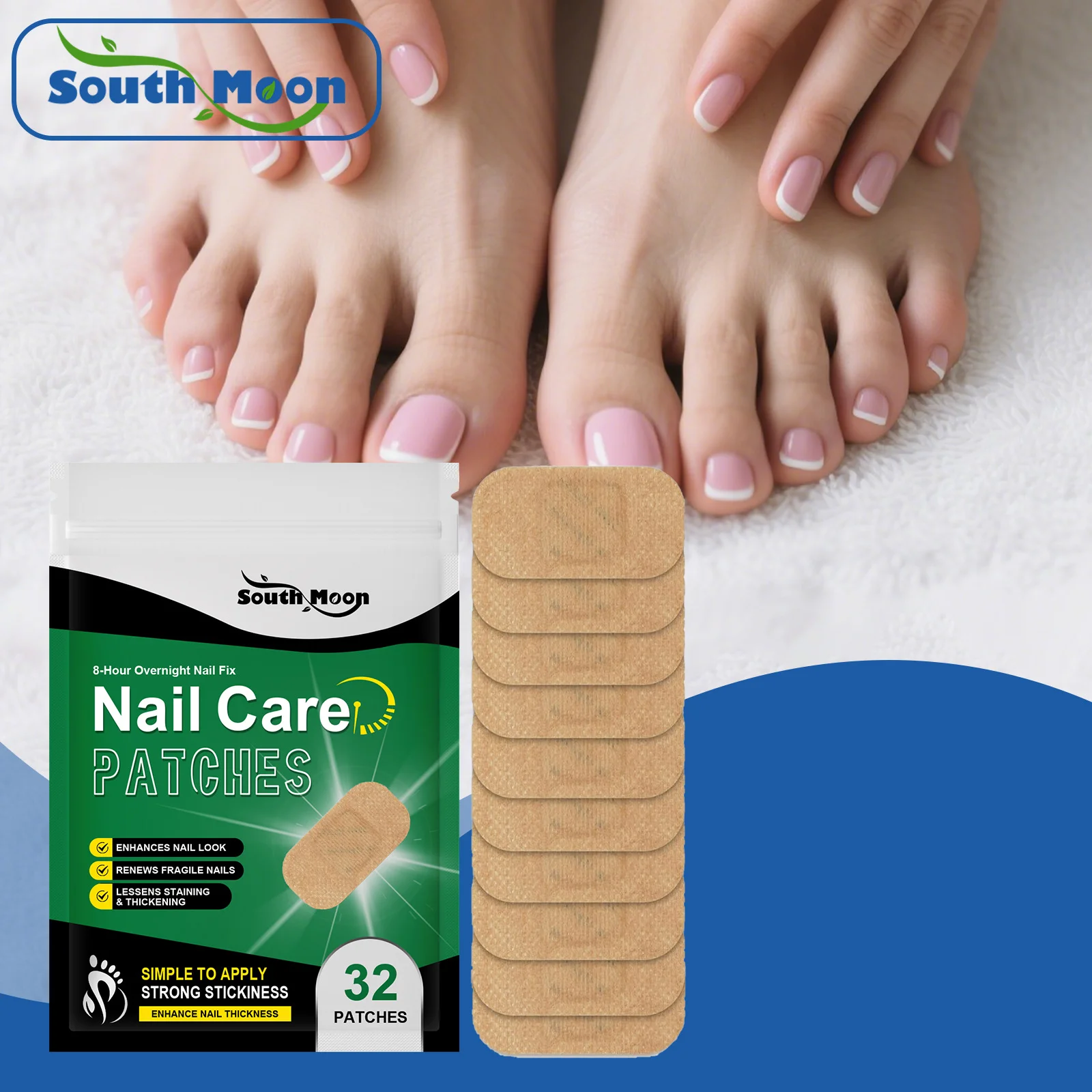 Nail Repair Patch Anti Infection Paronychia Onychomycosis Ingrown Toenail Correction Improve Grey Nail Nail Fungus Removal Patch
Nail Repair Patch Anti Infection Paronychia Onychomycosis Ingrown Toenail Correction Improve Grey Nail Nail Fungus Removal Patch