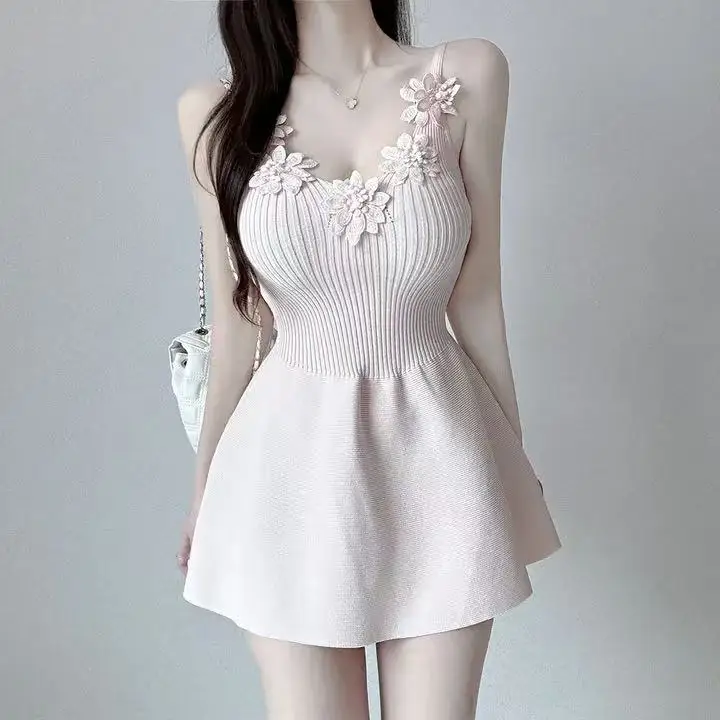 Sexy Knitted Summer Dress Women's Waist-Cinching Floral 3D Print Strapless Versatile Short Dress Breathable Soft High Elasticity
Sexy Knitted Summer Dress Women's Waist-Cinching Floral 3D Print Strapless Versatile Short Dress Breathable Soft High Elasticity