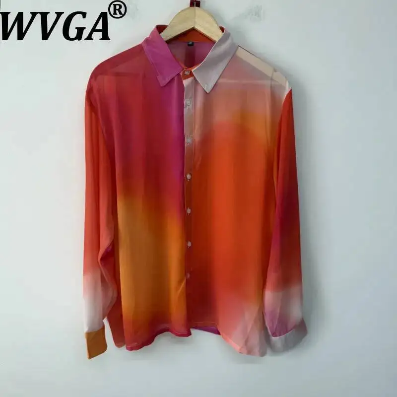 WVGA Summer New Man Sun Gradient Color Semi-transparent Draped Trendy Loose-fitting Versatile Shirt Niche Chic Casual Top W23237
WVGA Summer New Man Sun Gradient Color Semi-transparent Draped Trendy Loose-fitting Versatile Shirt Niche Chic Casual Top W23237