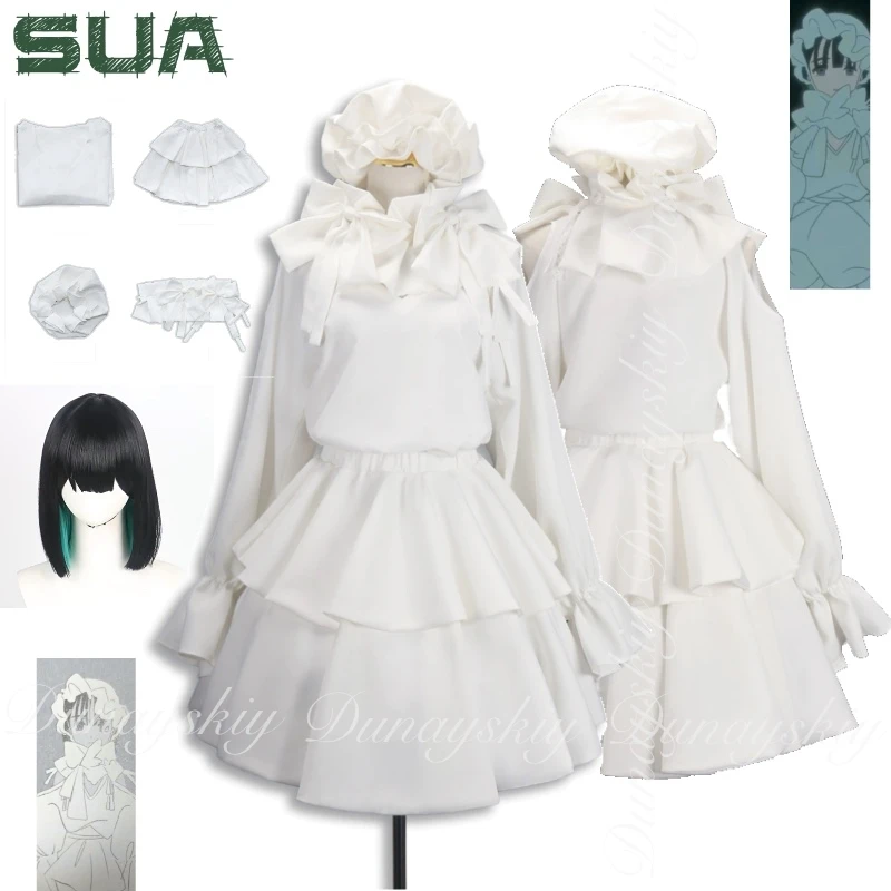 ALIEN STAGE Anime Sua Cosplay Infancy Sua With White Dress And Bicolor Wig A Girl Love Stars And Singing Cosplay Costume All Set
ALIEN STAGE Anime Sua Cosplay Infancy Sua With White Dress And Bicolor Wig A Girl Love Stars And Singing Cosplay Costume All Set