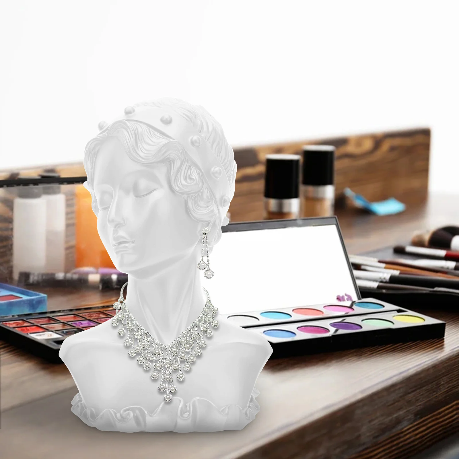 1Pcs Elegant Bust Jewelry Display Rack Strong Resin Craft for Necklace Earring Holder Stylish Home Decor Accessory
1Pcs Elegant Bust Jewelry Display Rack Strong Resin Craft for Necklace Earring Holder Stylish Home Decor Accessory