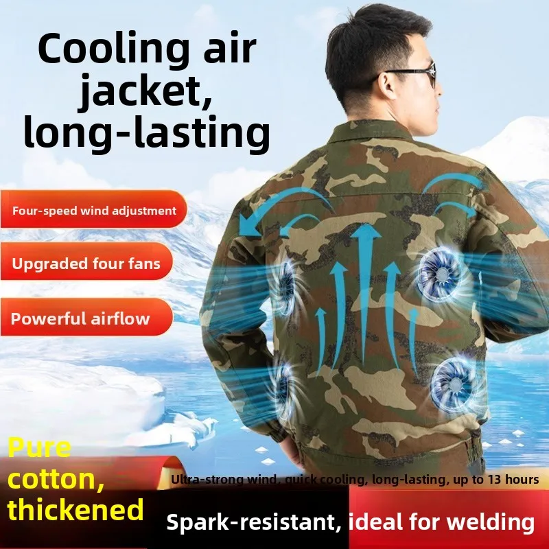 Men's Camouflage Workwear with Fan Air Conditioning Cooling Clothes for Construction Site Welding Long Sve irt
Men's Camouflage Workwear with Fan Air Conditioning Cooling Clothes for Construction Site Welding Long Sve irt