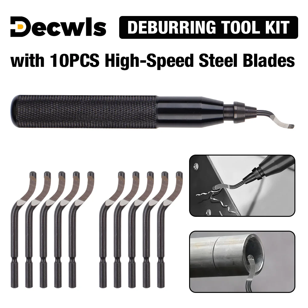 Deburring Tool, Deburring Scraper With 10 High-Speed Steel Blades Pipe Deburring Tool Non-Slip Handle, For Deburring/Steel Pipes
Deburring Tool, Deburring Scraper With 10 High-Speed Steel Blades Pipe Deburring Tool Non-Slip Handle, For Deburring/Steel Pipes