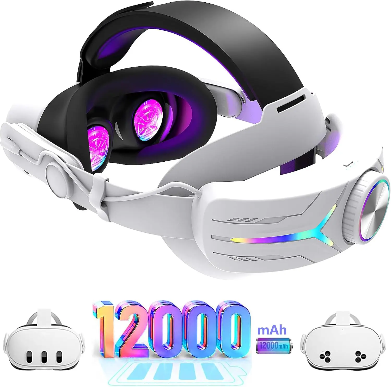 For Meta Quest 3/3s RGB Head Strap 12000mAh Battery Quick Charge for Extended Playtime Adjustable Elite Strap VR Accessories
For Meta Quest 3/3s RGB Head Strap 12000mAh Battery Quick Charge for Extended Playtime Adjustable Elite Strap VR Accessories