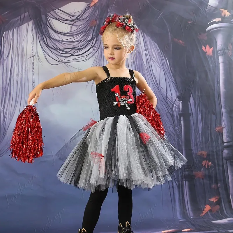 Детский костюм команды поддержки черлидинга зомби - новое стильное платье принцессы на Хэллоуин для девочек с пышными рукавами
Детский костюм команды поддержки черлидинга зомби - новое стильное платье принцессы на Хэллоуин для девочек с пышными рукавами