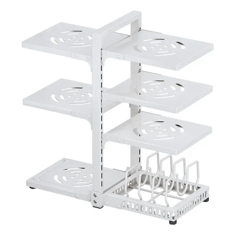 Kitchen Sink Pot Storage Multi-Functional Shelves with Adjustable Height Thickened Carbon Steel Organizer Under Sink Storage
Kitchen Sink Pot Storage Multi-Functional Shelves with Adjustable Height Thickened Carbon Steel Organizer Under Sink Storage