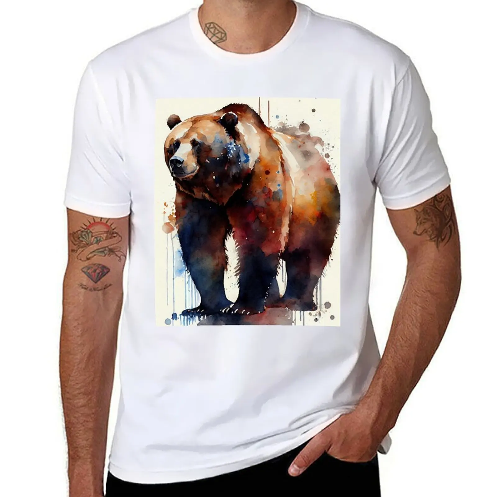 American Grizzly bear - Watercolor paint T-Shirt t shirt custom print man t shirt designer T-shirt
American Grizzly bear - Watercolor paint T-Shirt t shirt custom print man t shirt designer T-shirt