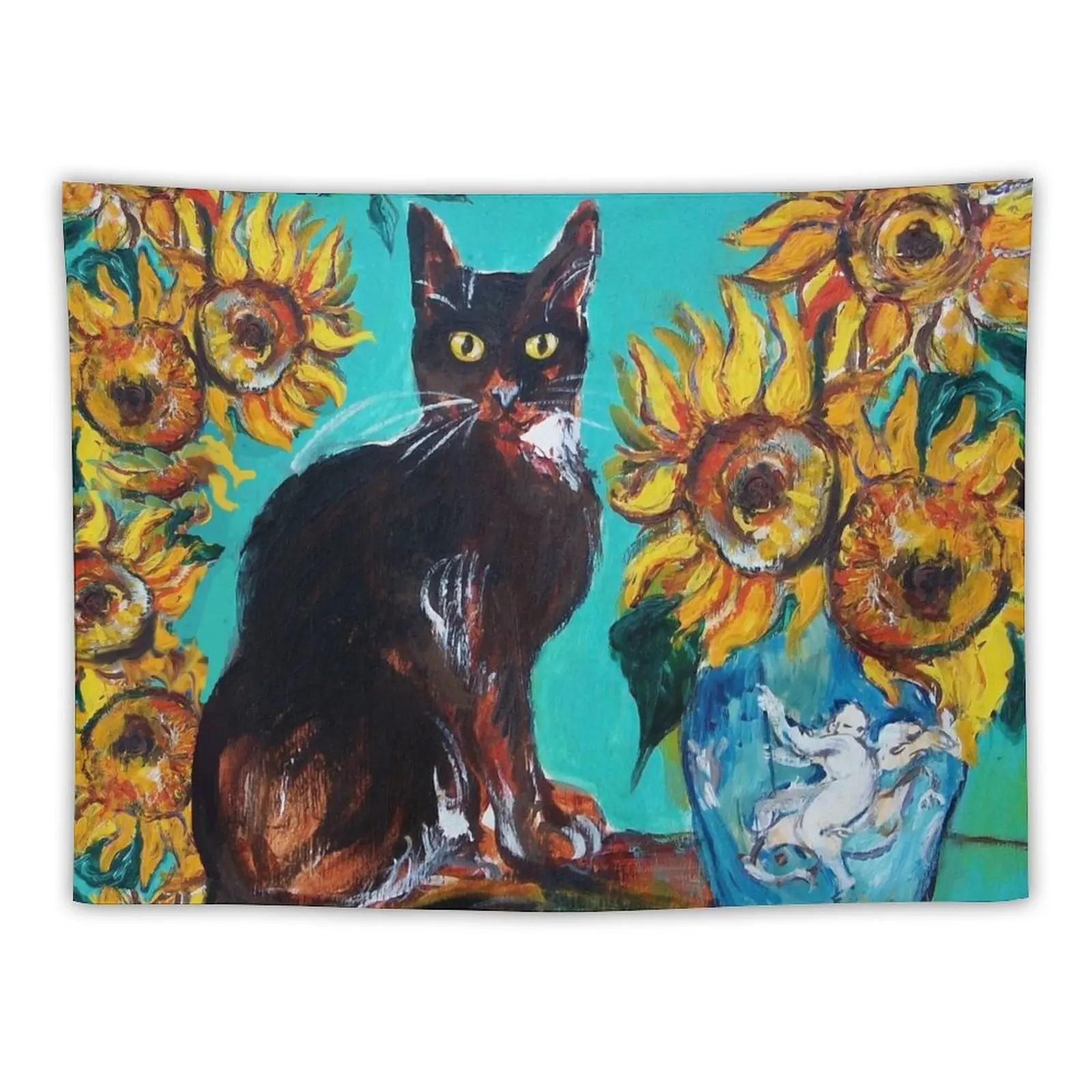 SUNFLOWERS WITH BLACK CAT IN BLUE TURQUOISE YELLOW COLORS Tapestry Wallpapers Home Decor On The Wall Wall Decoration Tapestry
SUNFLOWERS WITH BLACK CAT IN BLUE TURQUOISE YELLOW COLORS Tapestry Wallpapers Home Decor On The Wall Wall Decoration Tapestry