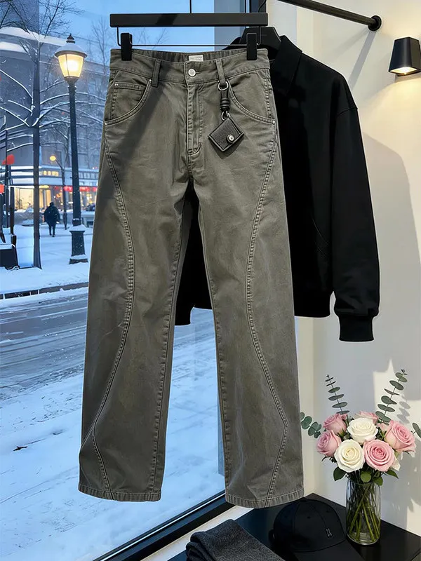 ey Waed Cotton Men's Winter American Retro Knife Jeans Loose Straight Leg Micro Flared Trousers Cleanfit Sle
ey Waed Cotton Men's Winter American Retro Knife Jeans Loose Straight Leg Micro Flared Trousers Cleanfit Sle