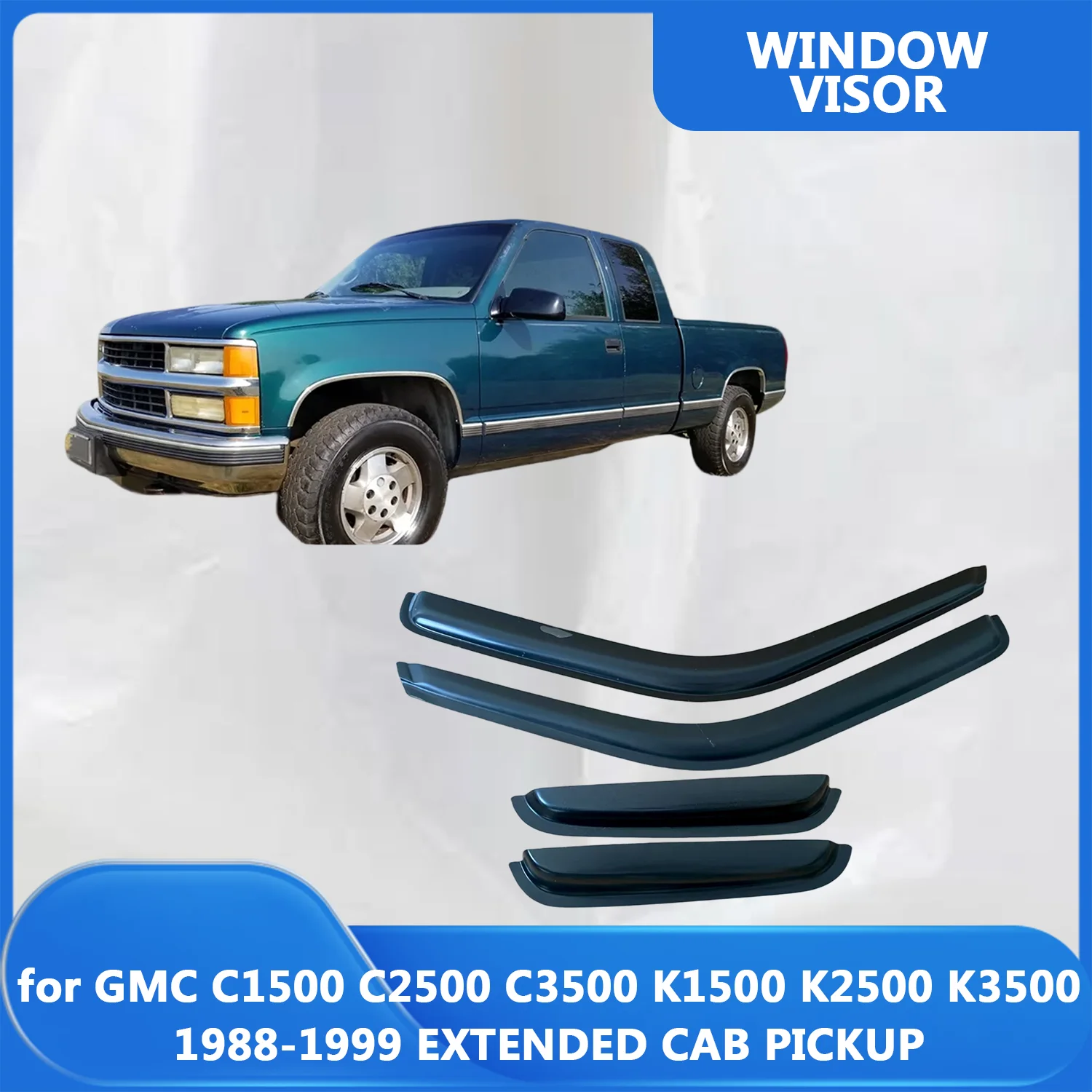 Window Visor for GMC C1500 C2500 C3500 K1500 K2500 K3500 1988-1999 EXTENDED CAB PICKUP Wind Deflectors Rain Guards Door Visor
Window Visor for GMC C1500 C2500 C3500 K1500 K2500 K3500 1988-1999 EXTENDED CAB PICKUP Wind Deflectors Rain Guards Door Visor