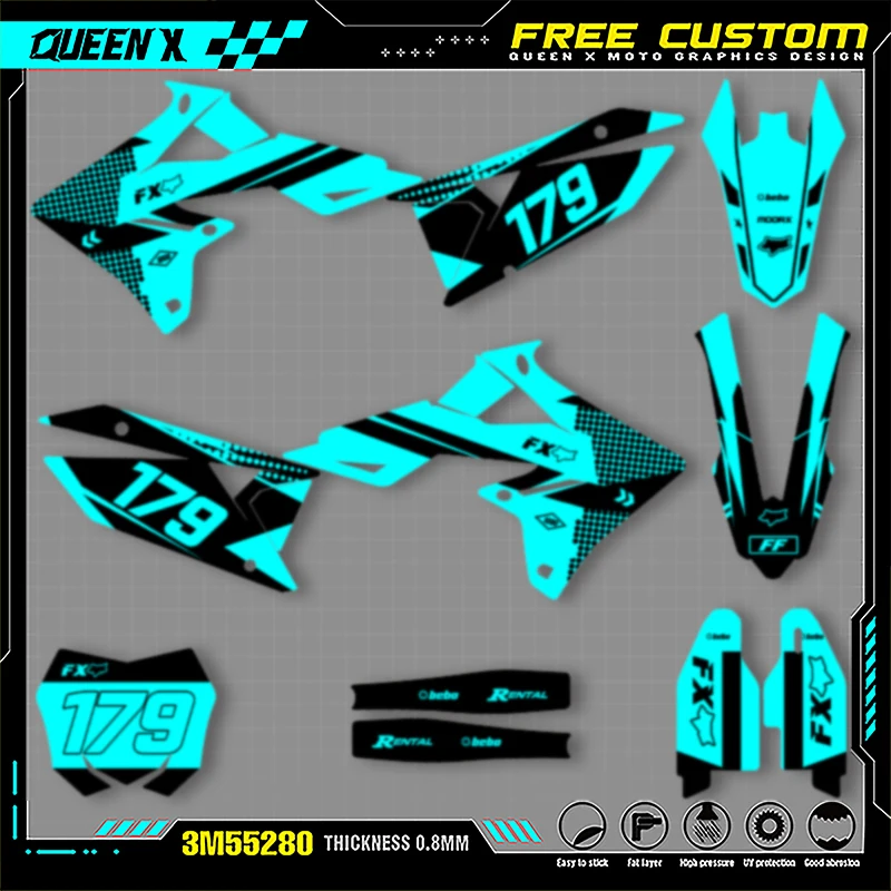 QUEEN X MOTO Custom Team Motorcycle Graphics Background Decal Stickers Kit For SUZUKI RMZ450 2018 2019 2020 003
QUEEN X MOTO Custom Team Motorcycle Graphics Background Decal Stickers Kit For SUZUKI RMZ450 2018 2019 2020 003