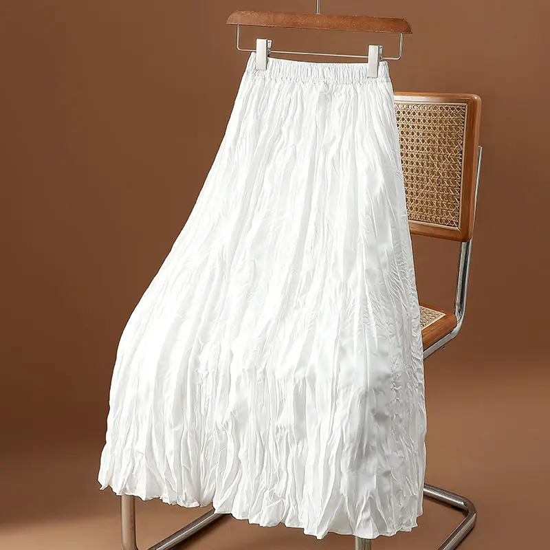 2024 Women's Autumn Winter New Fashion High Waist Pleated Skirt Female Loose Long Casual Ladies Solid Color A-line Skirts O703
2024 Women's Autumn Winter New Fashion High Waist Pleated Skirt Female Loose Long Casual Ladies Solid Color A-line Skirts O703
