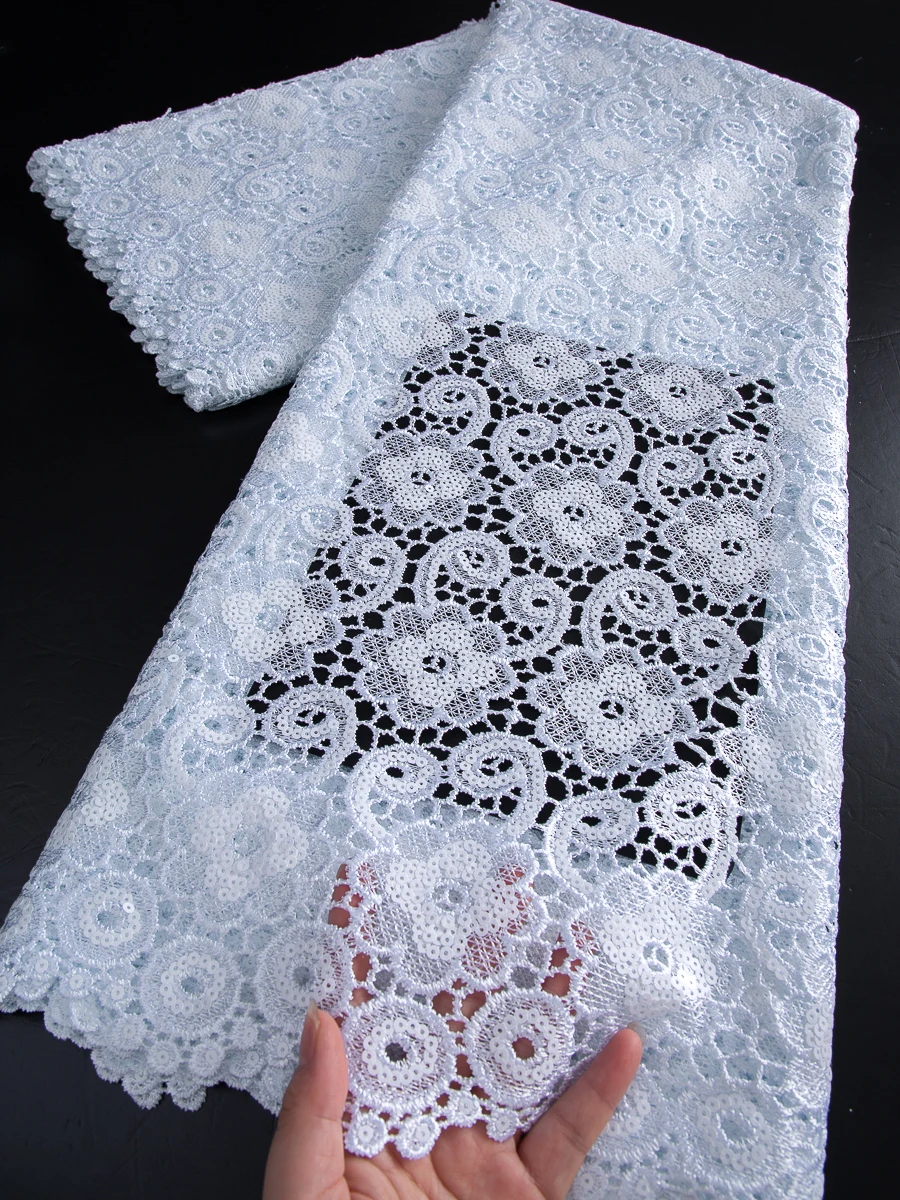 African Guipure Lace Fabric High Quality Water Soluble Lace Fabric With Sequins Newest Nigerian for Sewing Dress 2.5yards 4419
African Guipure Lace Fabric High Quality Water Soluble Lace Fabric With Sequins Newest Nigerian for Sewing Dress 2.5yards 4419