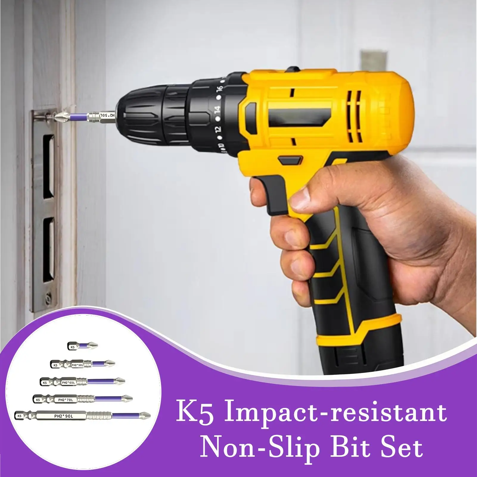 Magnetic Drill Bit Set K5 Magnetic Electric Cross Screwdriver Set Chrome Plated Power Tool Accessories For Mechanics Automotive
Magnetic Drill Bit Set K5 Magnetic Electric Cross Screwdriver Set Chrome Plated Power Tool Accessories For Mechanics Automotive