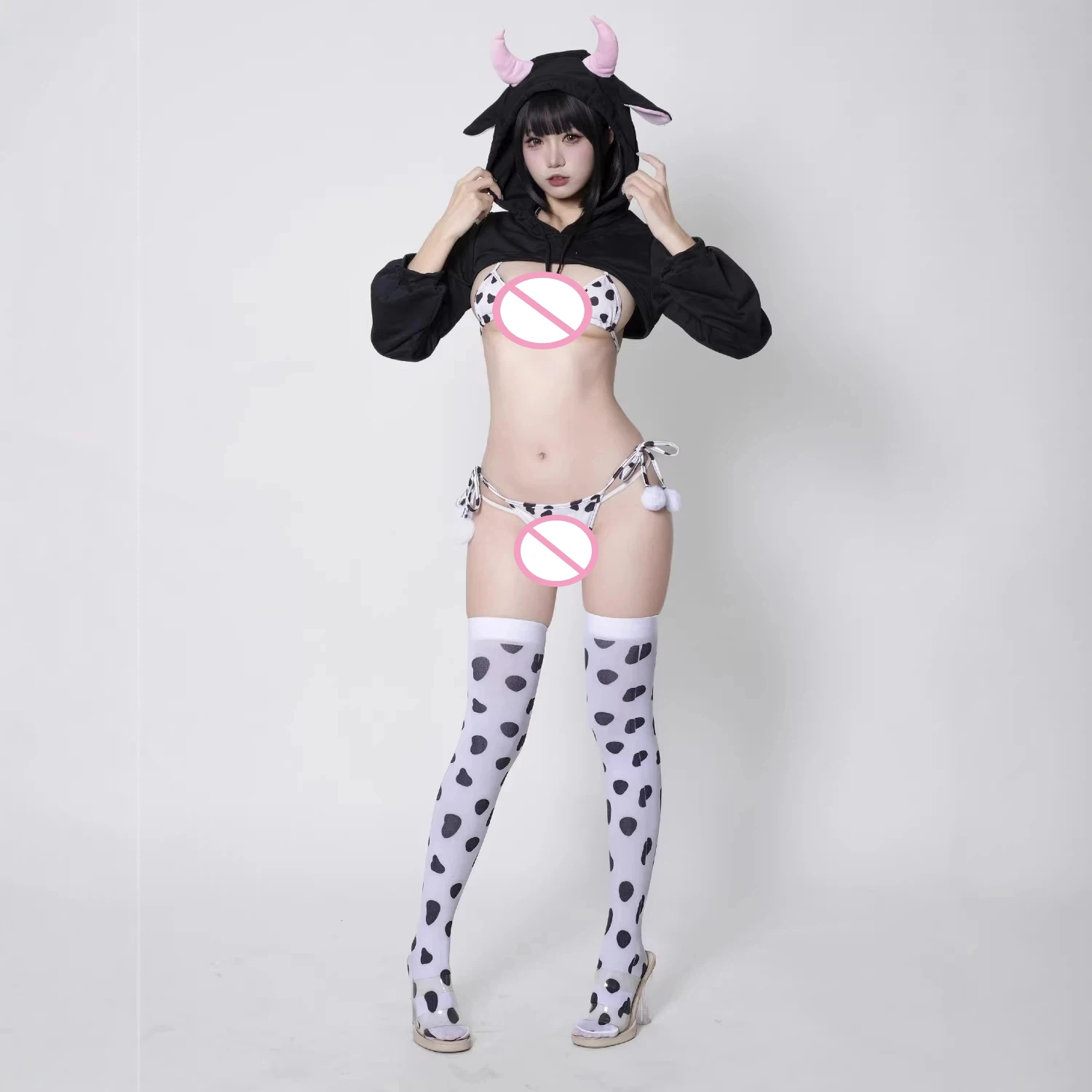 Original Cow Sexy Maid Bikini Set Women Cute Animal Cosplay Style Costume Hooded Crop Top Halloween Party Role Play Outfit Sets
Original Cow Sexy Maid Bikini Set Women Cute Animal Cosplay Style Costume Hooded Crop Top Halloween Party Role Play Outfit Sets