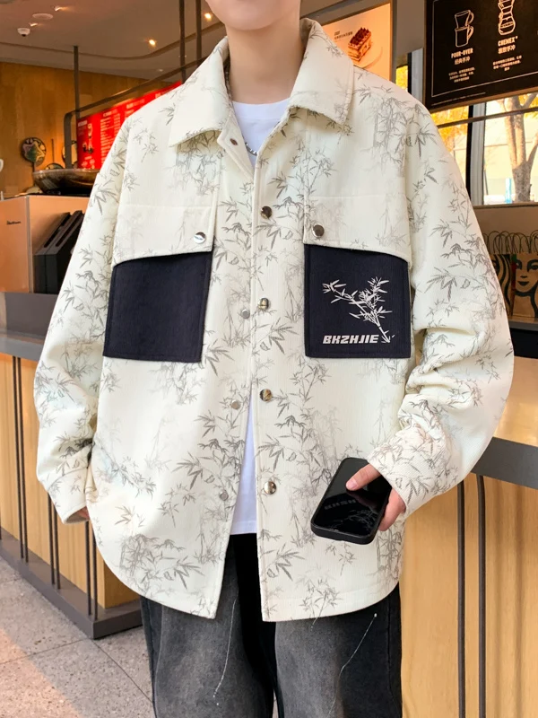 New Chinese Style Printed Casual Jacket Men's Spring 2026 Fashion Trendy Long Sleeve Loose Fit Polyester Fiber Coat
New Chinese Style Printed Casual Jacket Men's Spring 2026 Fashion Trendy Long Sleeve Loose Fit Polyester Fiber Coat