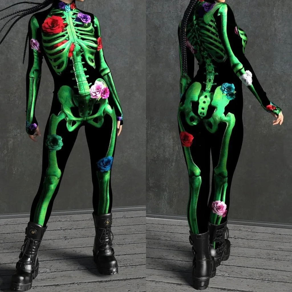 Unisex Skull Flowers 3D Digital Printing Halloween Party Role Play Outfit Women Men Cosplay Costume Carnival Jumpsuit
Unisex Skull Flowers 3D Digital Printing Halloween Party Role Play Outfit Women Men Cosplay Costume Carnival Jumpsuit