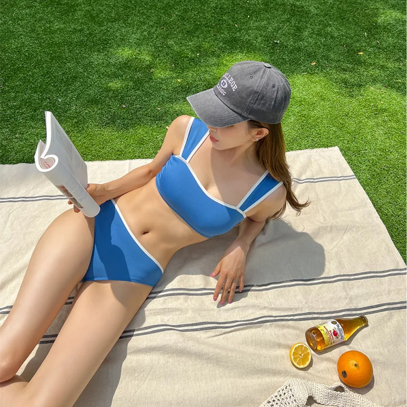 Женский купальник с широкими бретелями для похудения, корейский стиль, для студенток, термокупальник, бикини с подкладкой на груди, без косточек
Женский купальник с широкими бретелями для похудения, корейский стиль, для студенток, термокупальник, бикини с подкладкой на груди, без косточек