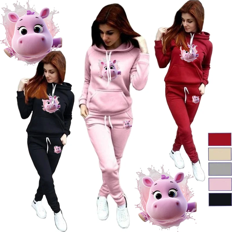 Женский костюм с капюшоном и брюками, комплект из 2 предметов, осенне-зимняя спортивная одежда, теплый домашний спортивный костюм на открытом воздухе, женская одежда
Женский костюм с капюшоном и брюками, комплект из 2 предметов, осенне-зимняя спортивная одежда, теплый домашний спортивный костюм на открытом воздухе, женская одежда