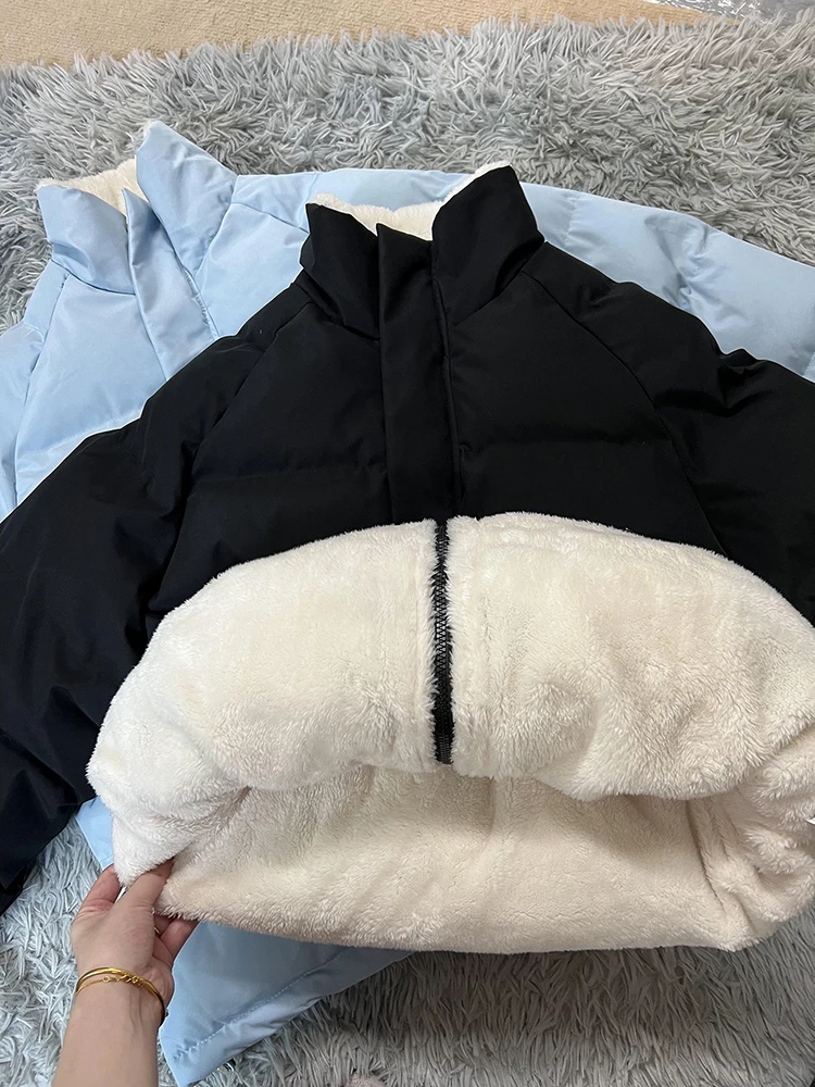 North East Men's Cotton Jaet Thiened ort Bread Sle Stand Collar Warm Lamb Velvet Winter Outerwear Casual Youth Faion
North East Men's Cotton Jaet Thiened ort Bread Sle Stand Collar Warm Lamb Velvet Winter Outerwear Casual Youth Faion