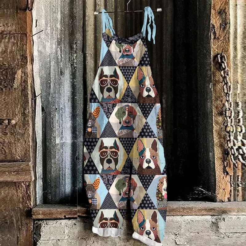 S-5XL Women's Sleeveless Jumpsuit Pet Dog Printed Loose Peplum Halter Jumpsuit New Women's Wide Leg Adjustable Halter Jumpsuit
S-5XL Women's Sleeveless Jumpsuit Pet Dog Printed Loose Peplum Halter Jumpsuit New Women's Wide Leg Adjustable Halter Jumpsuit