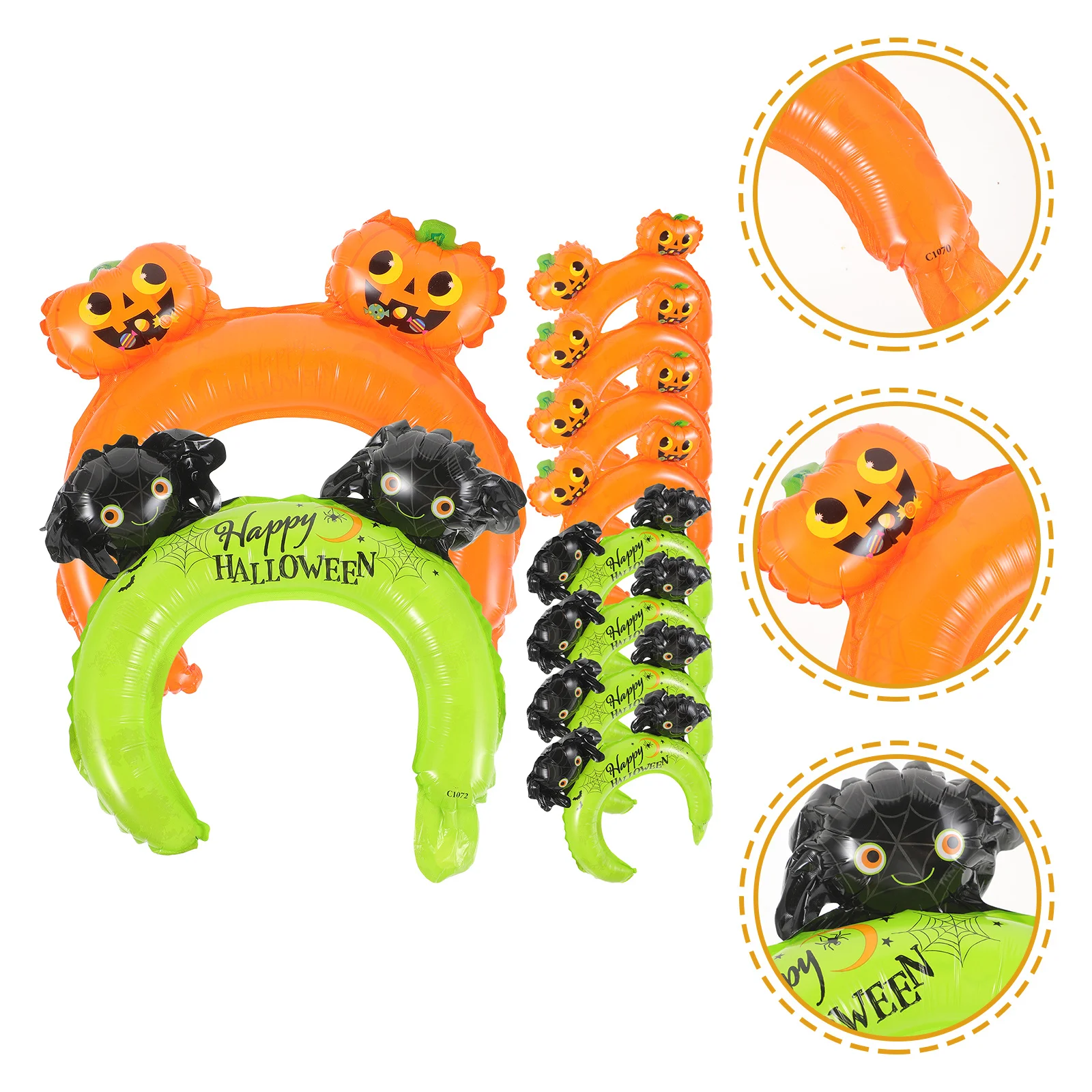20Pcs Halloween Balloons Inflatable Headbands Cartoon Hair Hoops Photo Props Party Favors Hair Hoops Shaped Balloons
20Pcs Halloween Balloons Inflatable Headbands Cartoon Hair Hoops Photo Props Party Favors Hair Hoops Shaped Balloons