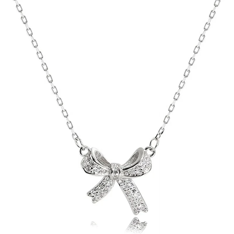 Серебряное ожерелье с бантом для женщин, элегантный мини-кулон в виде банта, модный очаровательный дизайн, ювелирное украшение, подарок
Серебряное ожерелье с бантом для женщин, элегантный мини-кулон в виде банта, модный очаровательный дизайн, ювелирное украшение, подарок