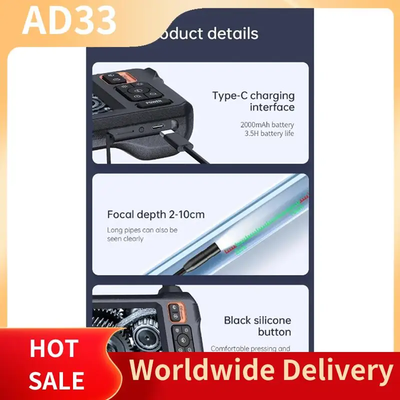 Top Deals Endoscope Of Industrial Camera HD1080P 4.3Inch IPS Screen 1080P Pipe Inspection For Car Repair IP67 Waterproof 8 LED D
Top Deals Endoscope Of Industrial Camera HD1080P 4.3Inch IPS Screen 1080P Pipe Inspection For Car Repair IP67 Waterproof 8 LED D