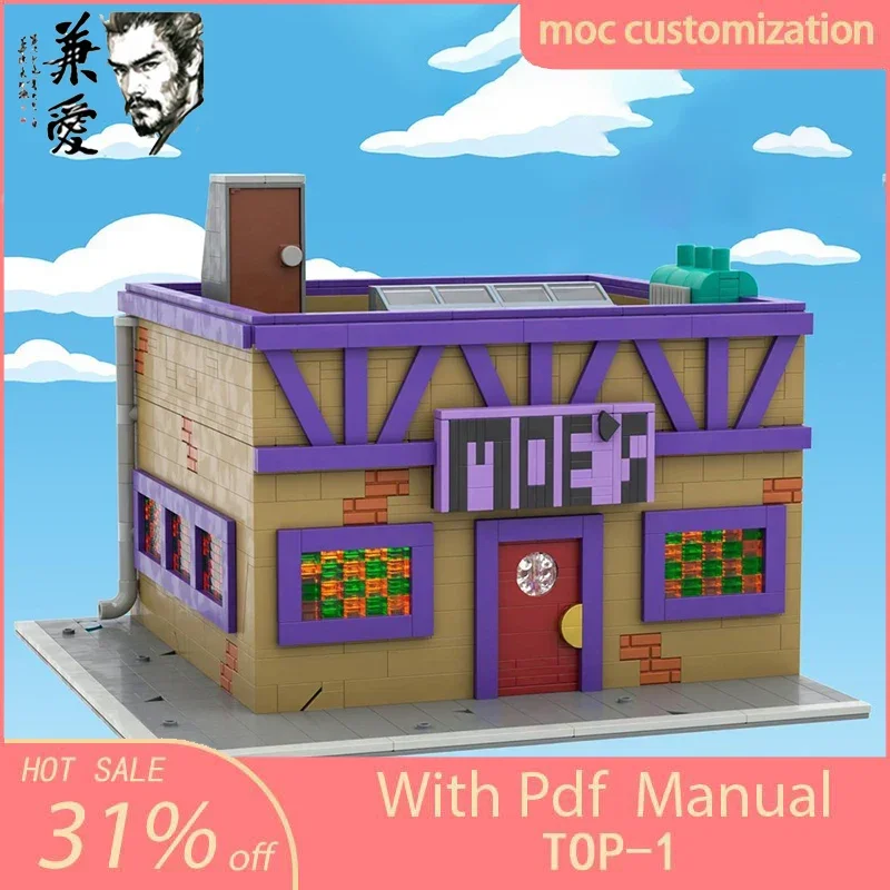 1736pcs Simpsoned Modular Moe's Tavern MOC Creative Street View Model Building Block Architecture DIY Assembly Model Gifts Toys
1736pcs Simpsoned Modular Moe's Tavern MOC Creative Street View Model Building Block Architecture DIY Assembly Model Gifts Toys