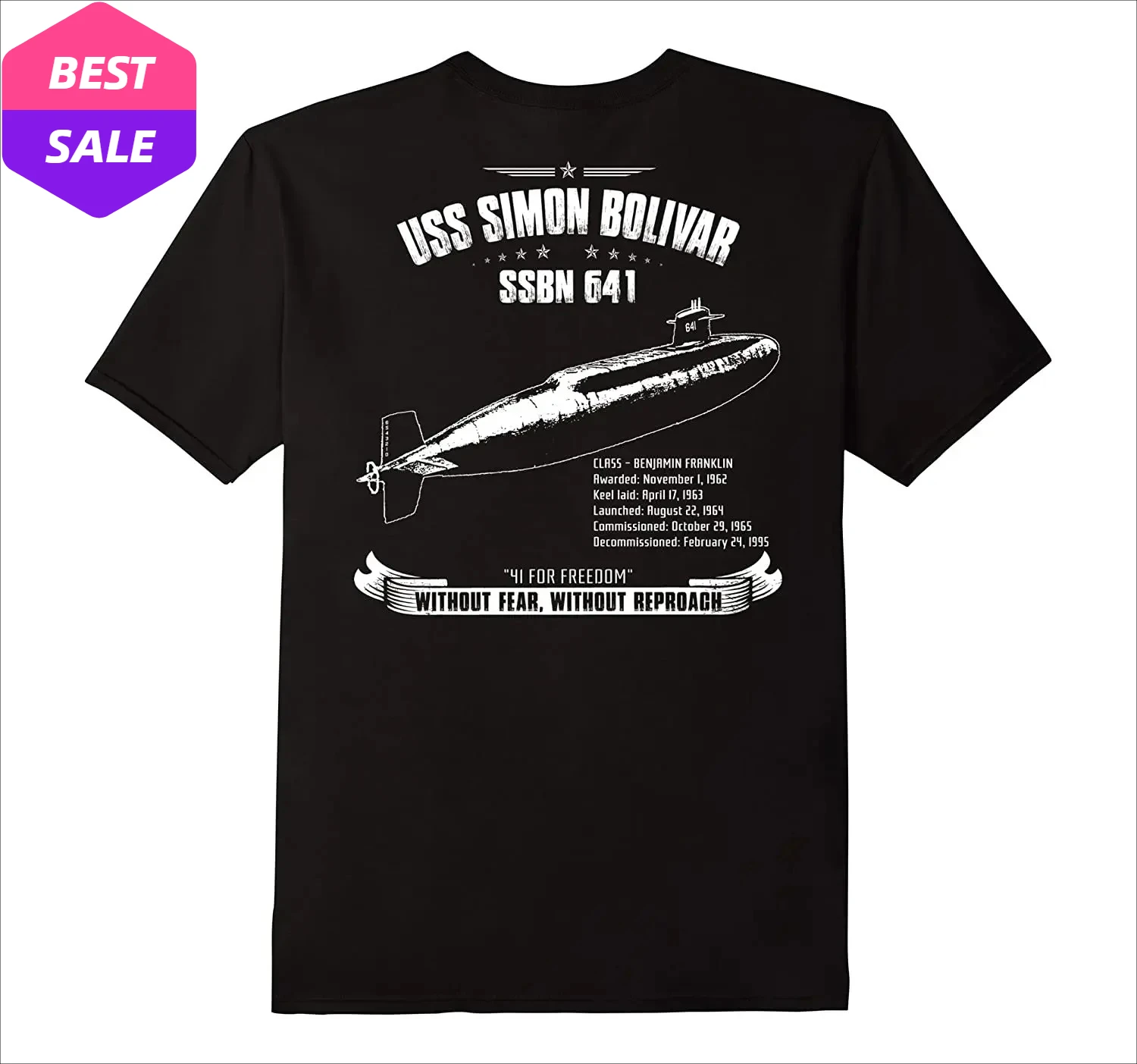USS Simon Bolivar (SSBN-641) Nuclear Powered Submarine T-Shirt 100% Cotton O-Neck Short Sleeve Casual Mens T-shirt Streetwear
USS Simon Bolivar (SSBN-641) Nuclear Powered Submarine T-Shirt 100% Cotton O-Neck Short Sleeve Casual Mens T-shirt Streetwear