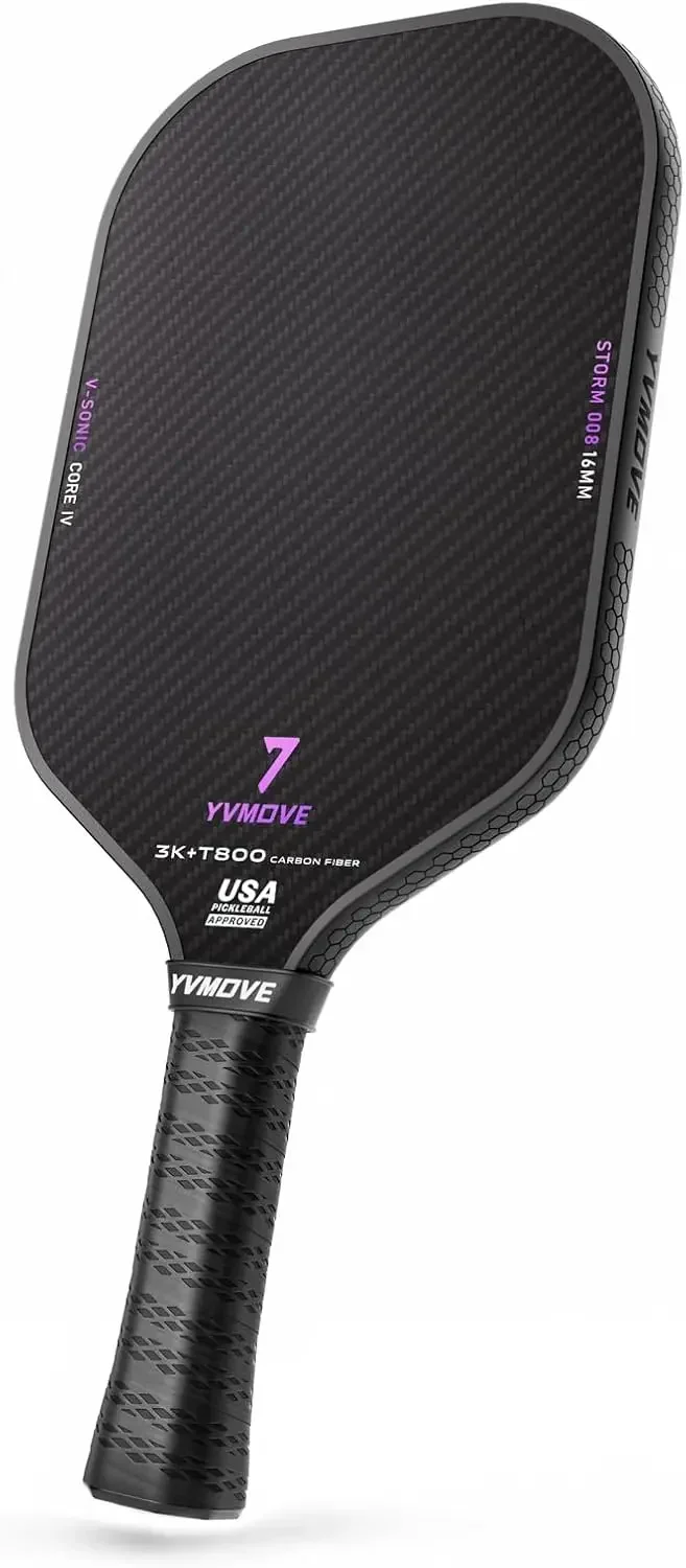 T800 Carbon Fiber Pickleball Paddle with 16mm Dynamic Core, Premium Pickle Ball Thermoformed Unibody, Elongated Shape, Enhanced
T800 Carbon Fiber Pickleball Paddle with 16mm Dynamic Core, Premium Pickle Ball Thermoformed Unibody, Elongated Shape, Enhanced
