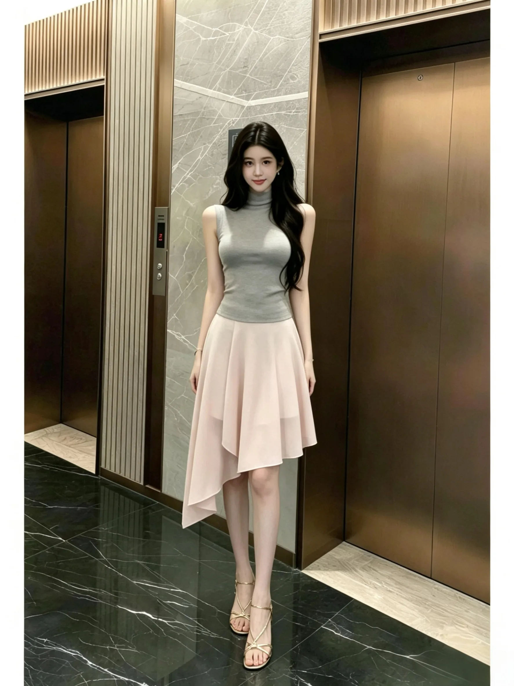 Sweet Elegant High Intelligence Knitted Set Women's Slimming Top Mesh Skirt Casual Summer Fashion Two-Piece Suit for Adults
Sweet Elegant High Intelligence Knitted Set Women's Slimming Top Mesh Skirt Casual Summer Fashion Two-Piece Suit for Adults