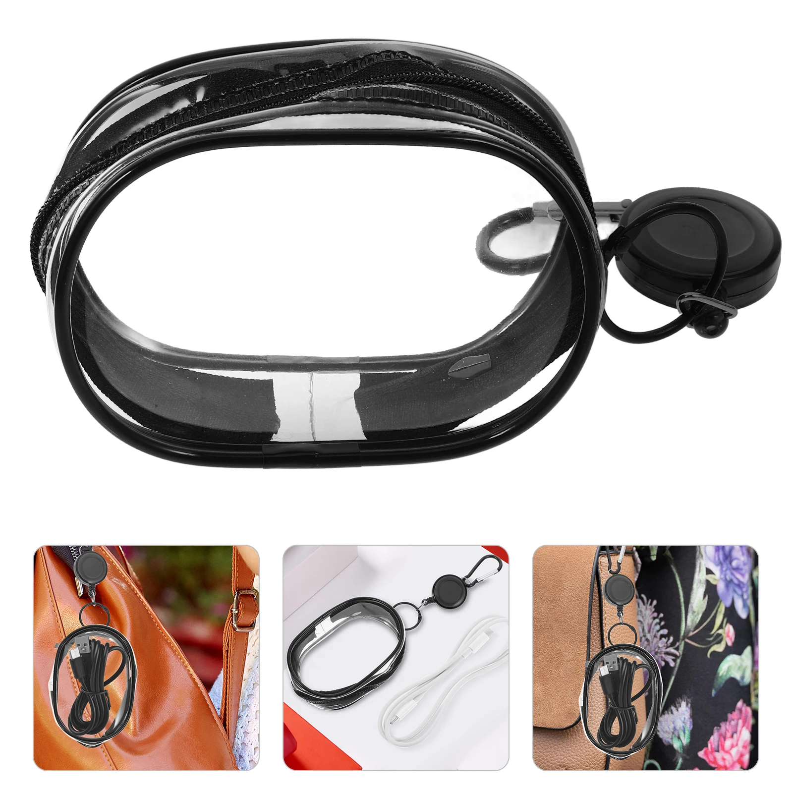 Portable Phone Cable Earphone Clear Storage Bag White Oval Lightweight Key Holder USB Container Mini Organizer Travel 
Portable Phone Cable Earphone Clear Storage Bag White Oval Lightweight Key Holder USB Container Mini Organizer Travel