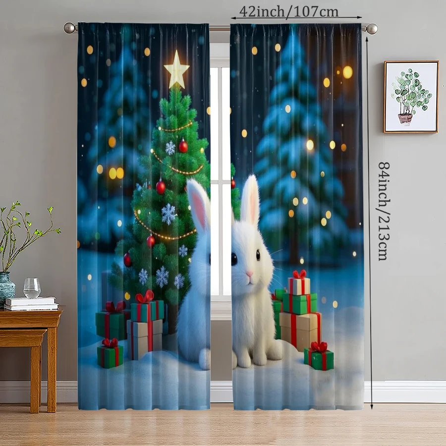 2 PCS - Christmas tree, Christmas snowflake pattern printed curtains, Christmas decorations, home decorations, room decorations
2 PCS - Christmas tree, Christmas snowflake pattern printed curtains, Christmas decorations, home decorations, room decorations