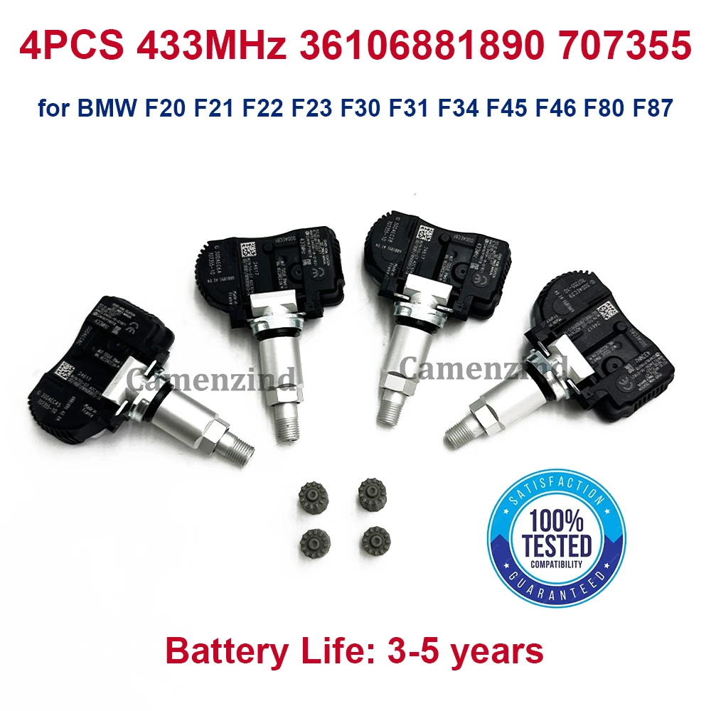4PCS 6881890 6855539 36106881890 36106856209 36106855539 For 2014-2022 BMW F20 F30 F32 F33 F36 X2 X5 TPMS Tire Pressure Sensor
4PCS 6881890 6855539 36106881890 36106856209 36106855539 For 2014-2022 BMW F20 F30 F32 F33 F36 X2 X5 TPMS Tire Pressure Sensor