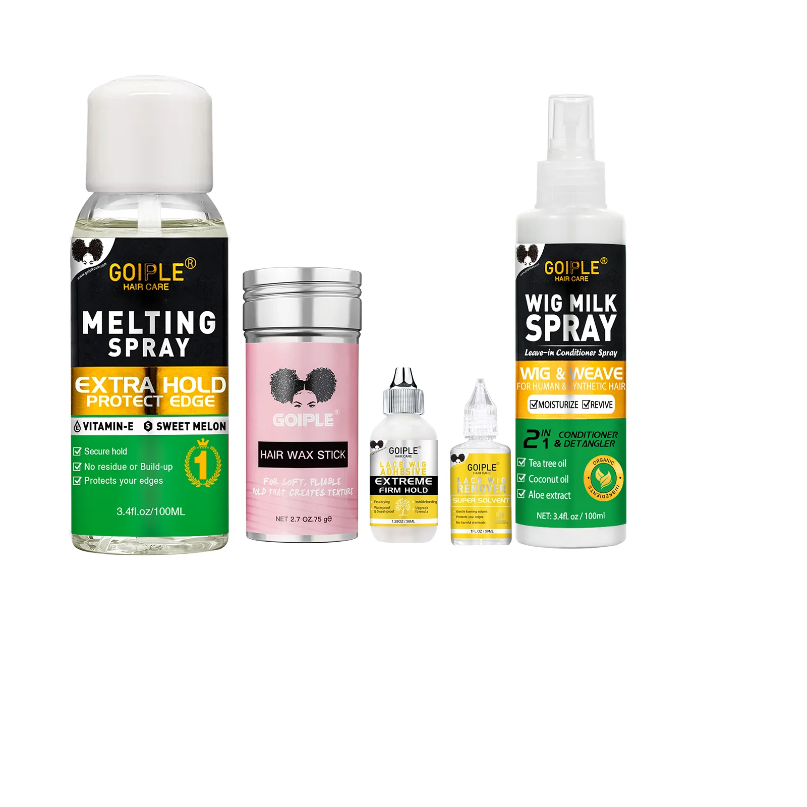 Wig Installation Kit Waterproof Wig Glue Long Lasting Melting Spray Wig Care Spray for Fresh Wig Shaping Perfect Wig Styling
Wig Installation Kit Waterproof Wig Glue Long Lasting Melting Spray Wig Care Spray for Fresh Wig Shaping Perfect Wig Styling
