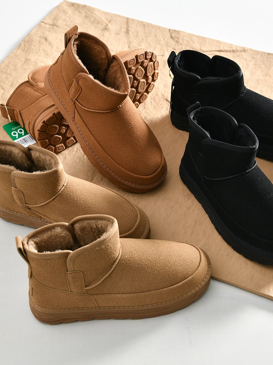 Men's Winter Thickened Fleece Lined Fur Booties Short Casual Boots Warm Stylish Snow Boots Leather Upper Rubber Outsole
Men's Winter Thickened Fleece Lined Fur Booties Short Casual Boots Warm Stylish Snow Boots Leather Upper Rubber Outsole