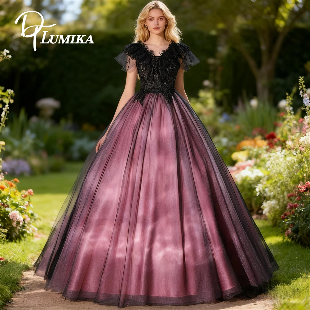 DTLumika Black Tulle Maxi Dress for Women Black Lace Top with Flare Sleeves Long Quinceanera Dresses Sweet 15 Party Gowns Custom
DTLumika Black Tulle Maxi Dress for Women Black Lace Top with Flare Sleeves Long Quinceanera Dresses Sweet 15 Party Gowns Custom