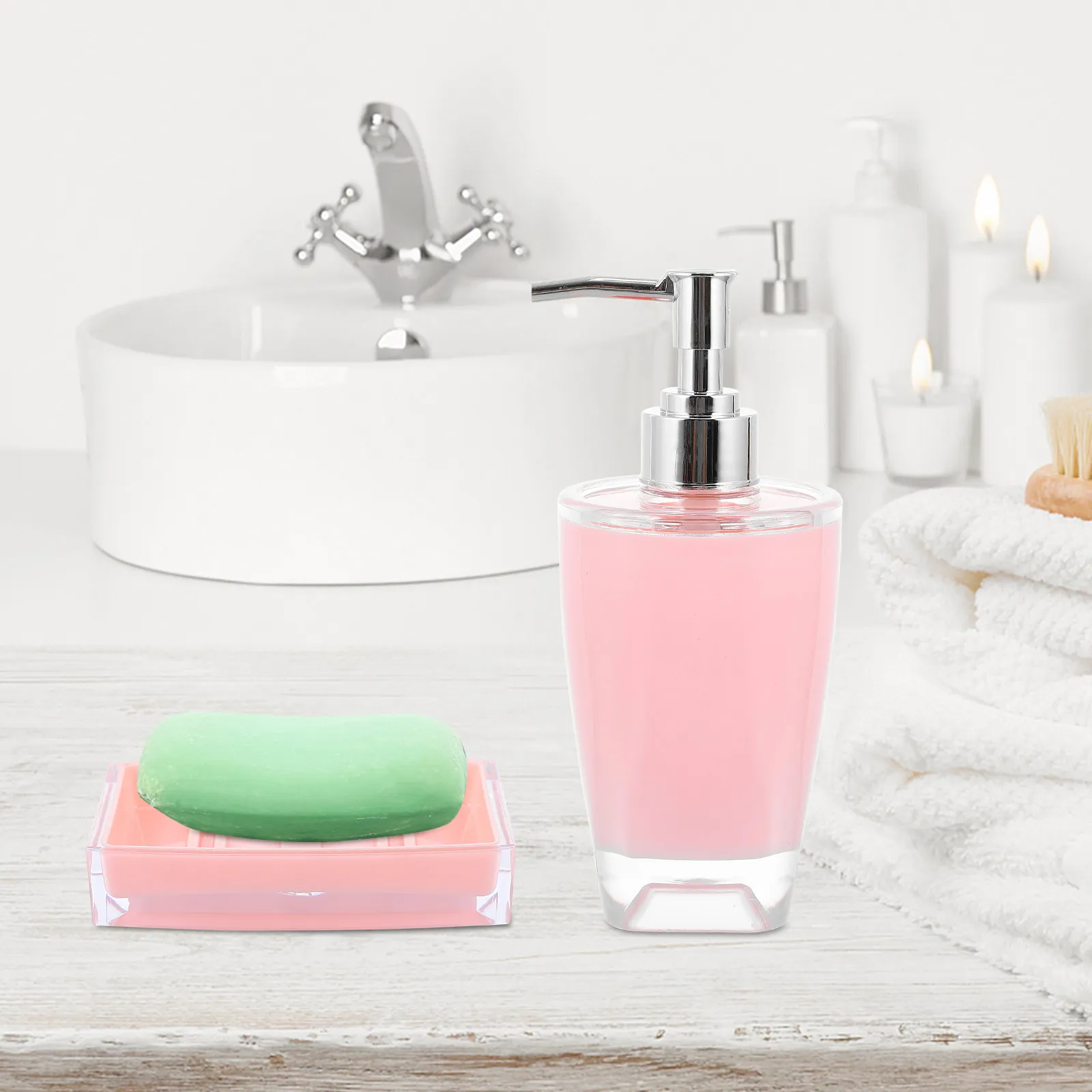 1Set Bathroom Accessory Set Premium Bathroom Utensil Kit Toothbrush Cup Soap Dish Soap Dispenser Bath Supply Set for Family
1Set Bathroom Accessory Set Premium Bathroom Utensil Kit Toothbrush Cup Soap Dish Soap Dispenser Bath Supply Set for Family