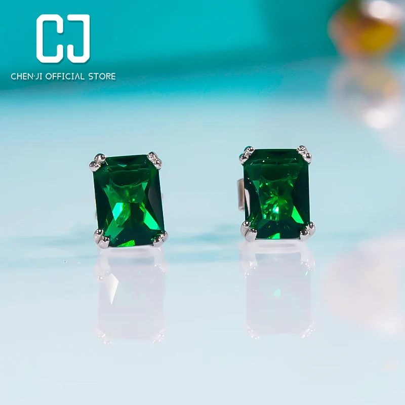 Retro Emerald Rectangular Earrings For Women 925 Sterling Silver Luxury Sugar High Carbon Diamond High-End Temperament Jewelry
Retro Emerald Rectangular Earrings For Women 925 Sterling Silver Luxury Sugar High Carbon Diamond High-End Temperament Jewelry