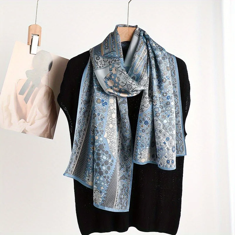 100% Mulberry Silk Long Scarf for Women Oblong Shawls for Headscarf Neck- Oblong Hair Wraps Gift Packed Sky Blue Floral Print
100% Mulberry Silk Long Scarf for Women Oblong Shawls for Headscarf Neck- Oblong Hair Wraps Gift Packed Sky Blue Floral Print