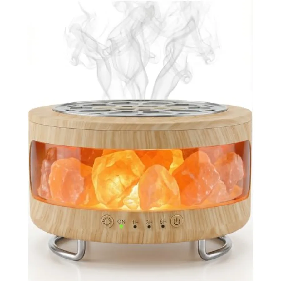 Essential Oil Diffuser with Himalayan Salt Lamp, 350ml Ultrasonic Aromatherapy Humidifier, 7 Colors LED Light, Timer and Auto S
Essential Oil Diffuser with Himalayan Salt Lamp, 350ml Ultrasonic Aromatherapy Humidifier, 7 Colors LED Light, Timer and Auto S