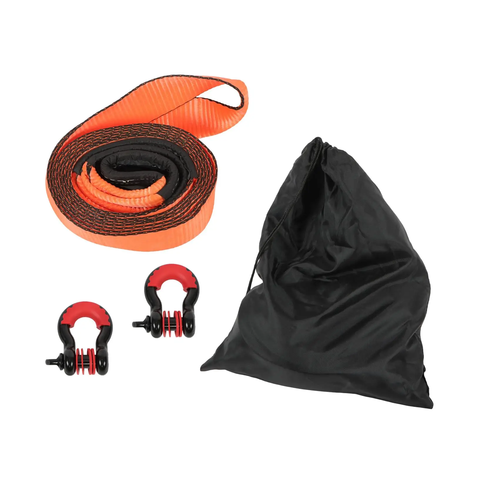 3”x20ft Heavy Duty Recovery Strap Kit With 2 Red-Black D-Ring Shackles And Carry Bag, 31500 Lbs MBS
3”x20ft Heavy Duty Recovery Strap Kit With 2 Red-Black D-Ring Shackles And Carry Bag, 31500 Lbs MBS