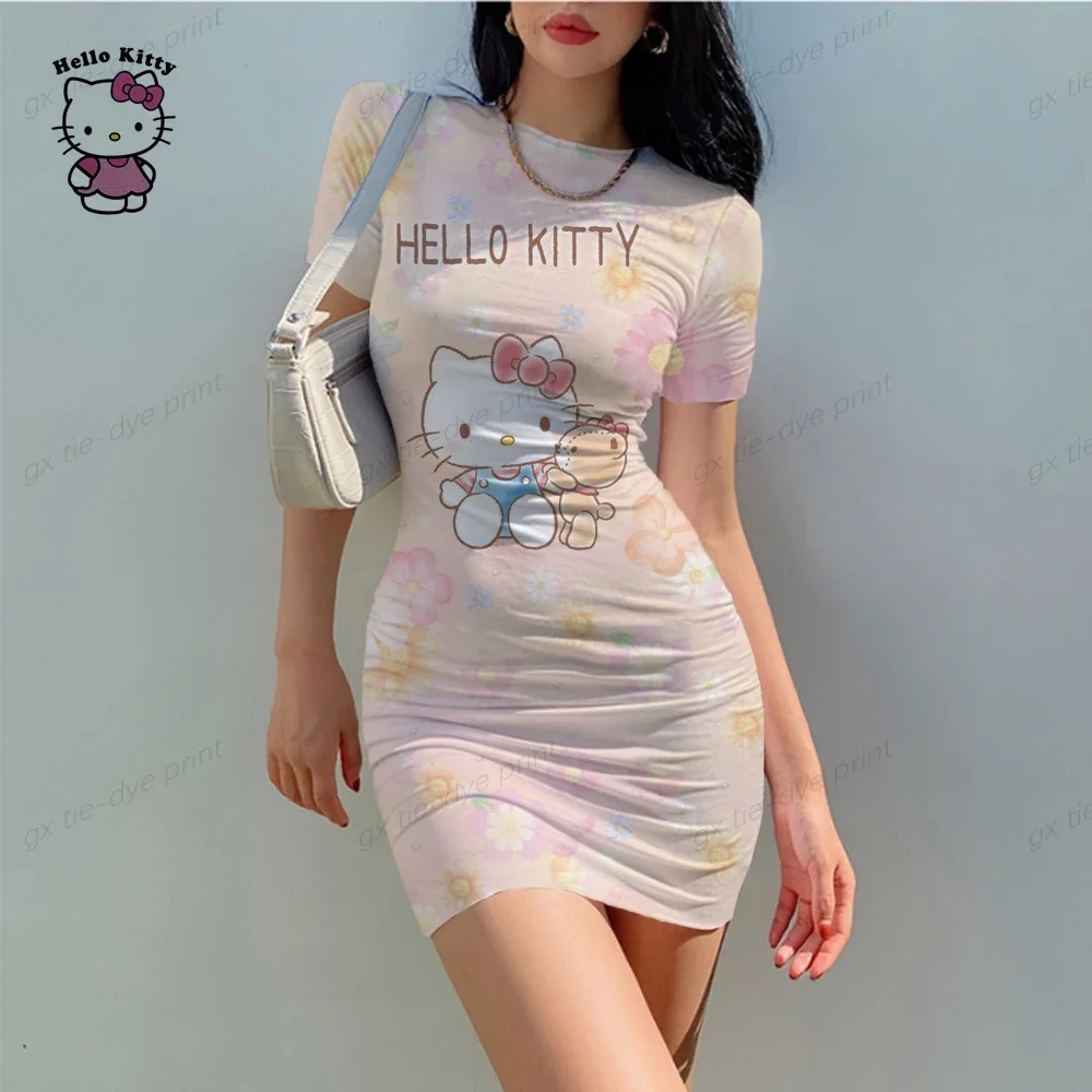 2024 Hello Kitty Cute Cartoon Cosplay Print Short Sleeve Sexy Night Club Tight Dress Summer Fashion Bag Hip Beach Party Dress
2024 Hello Kitty Cute Cartoon Cosplay Print Short Sleeve Sexy Night Club Tight Dress Summer Fashion Bag Hip Beach Party Dress