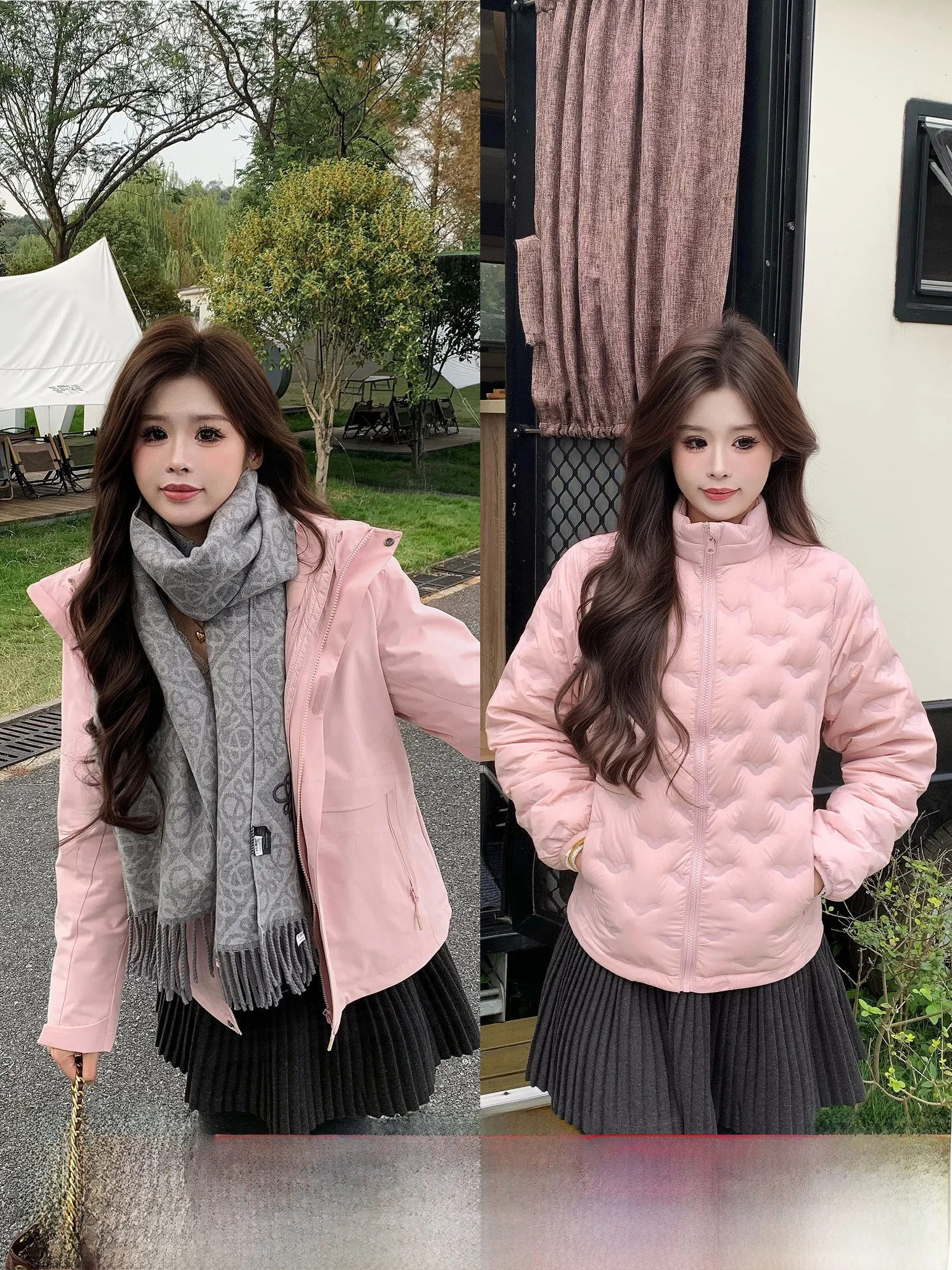 Loose Women's down Jacket Pink Li Xiaoxiao White Duck down Inner Coat Thick Warm Casual Style Long Sleeve Hooded Coat
Loose Women's down Jacket Pink Li Xiaoxiao White Duck down Inner Coat Thick Warm Casual Style Long Sleeve Hooded Coat