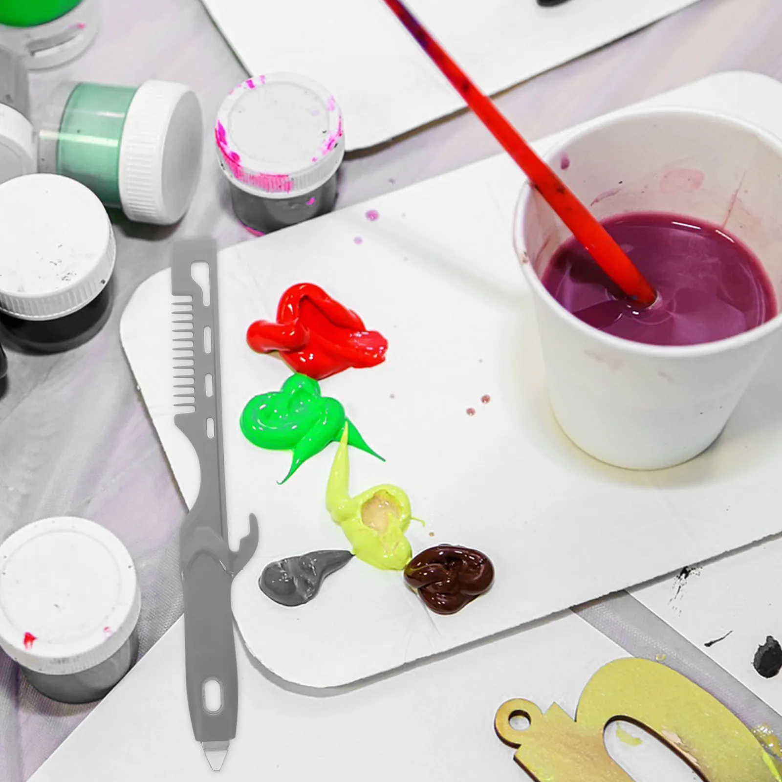 Пластиковая многофункциональная палочка для размешивания краски с удлиненной ручкой, расчесовидной головкой, легко моется, эргономичная ручка для ручного смешивания
Пластиковая многофункциональная палочка для размешивания краски с удлиненной ручкой, расчесовидной головкой, легко моется, эргономичная ручка для ручного смешивания