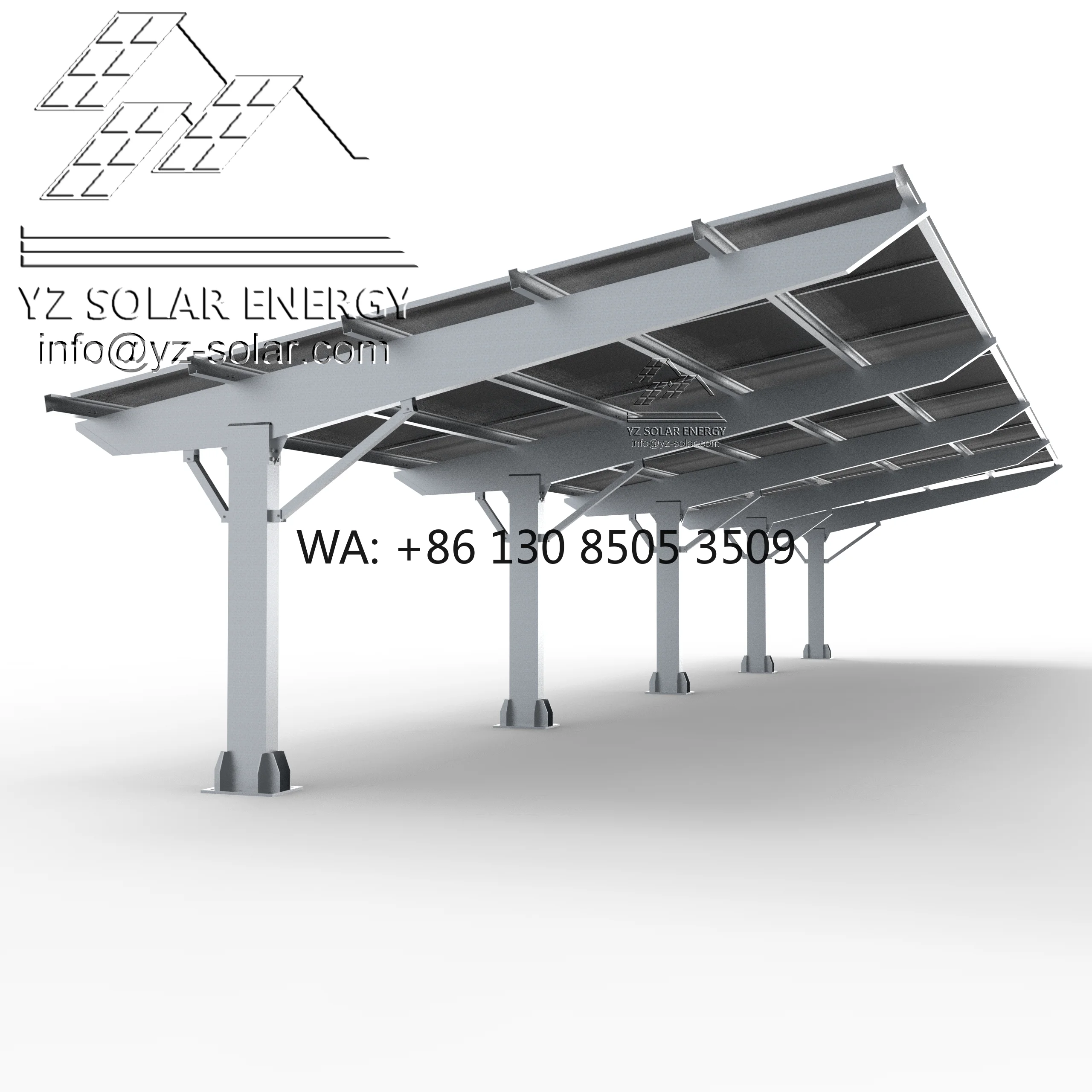 High Quality Waterproof PV Panel AL6005-T5/SUS304 Silver Color Carport Solar Mounting System Customized Solution Quick
High Quality Waterproof PV Panel AL6005-T5/SUS304 Silver Color Carport Solar Mounting System Customized Solution Quick