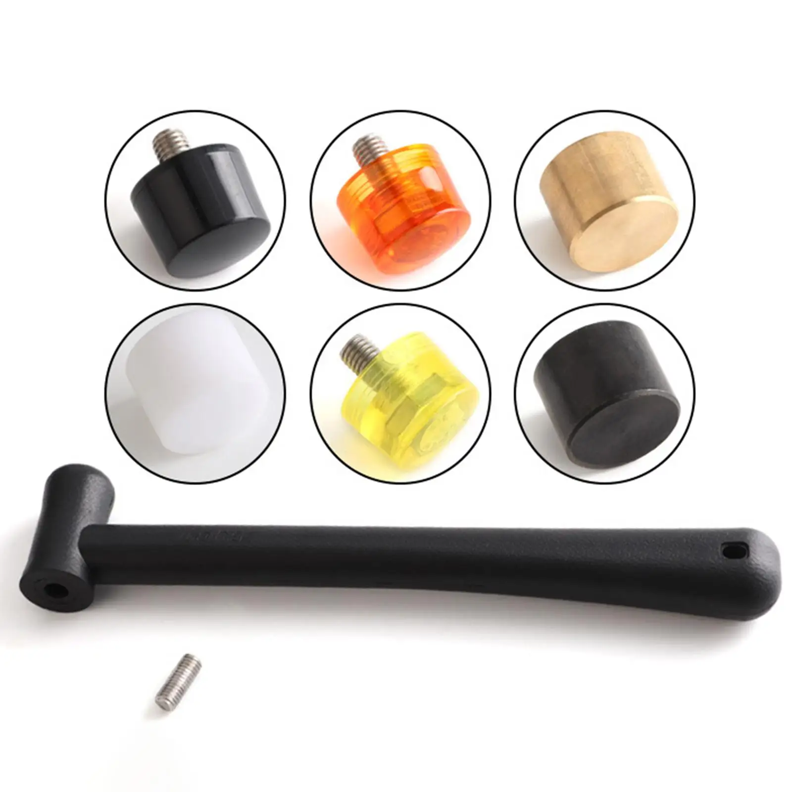 Rubber Hammer Set with 6 Replacement Heads for Jewelry Watch Woodworking
Rubber Hammer Set with 6 Replacement Heads for Jewelry Watch Woodworking