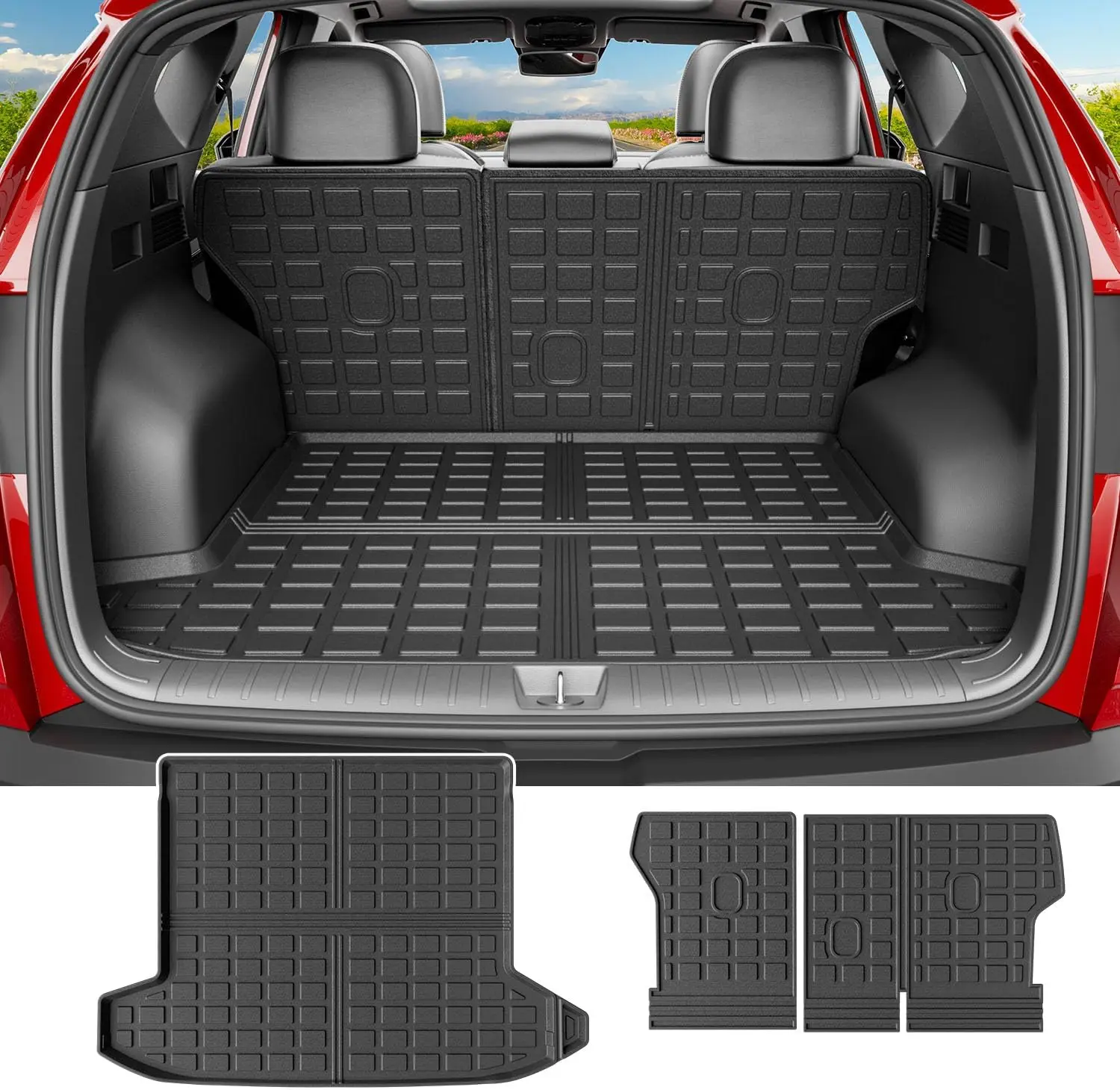 2022-2026 Hyundai Tucson Trunk Mat and Backrest Liner Set, TPE All-Weather Protection Cargo Liner Replacement
2022-2026 Hyundai Tucson Trunk Mat and Backrest Liner Set, TPE All-Weather Protection Cargo Liner Replacement