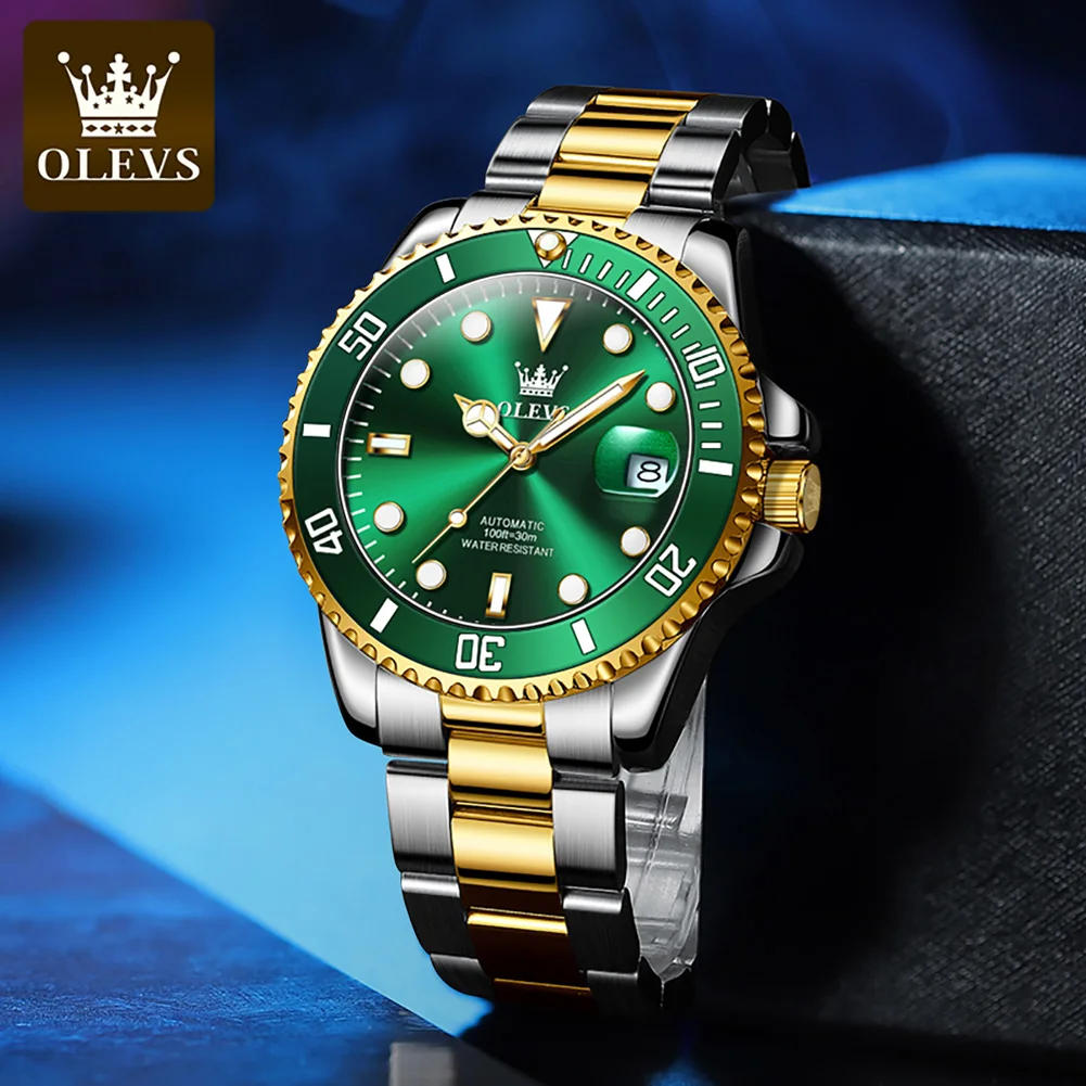OLEVS 6650 Luxury Automatic Watch Men Rotary Lap Mechanical Movement Waterproof Sports Top Brand Stainless Steel Wristwatch
OLEVS 6650 Luxury Automatic Watch Men Rotary Lap Mechanical Movement Waterproof Sports Top Brand Stainless Steel Wristwatch